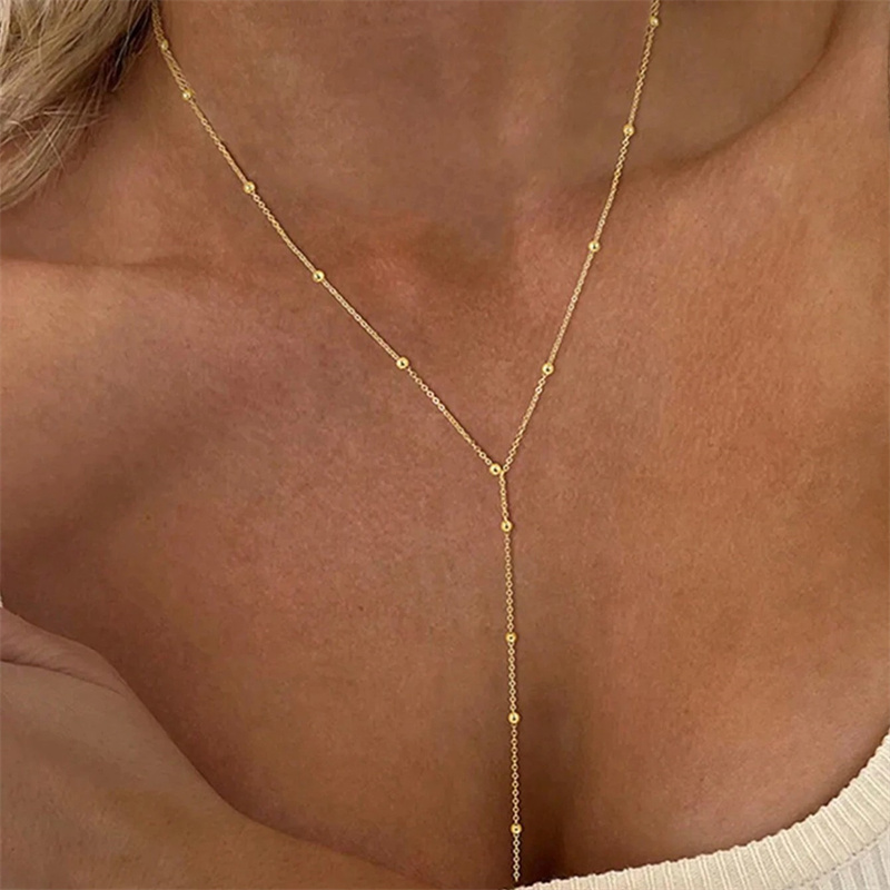 Vintage Gold Color Long Chain  - огляд і ціна Birth Flower Necklace