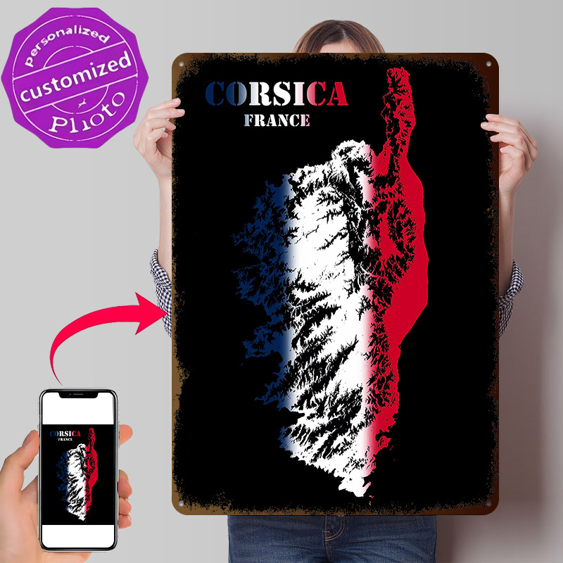 Corsica France Topographic Con - огляд і ціна Custom Map Poster