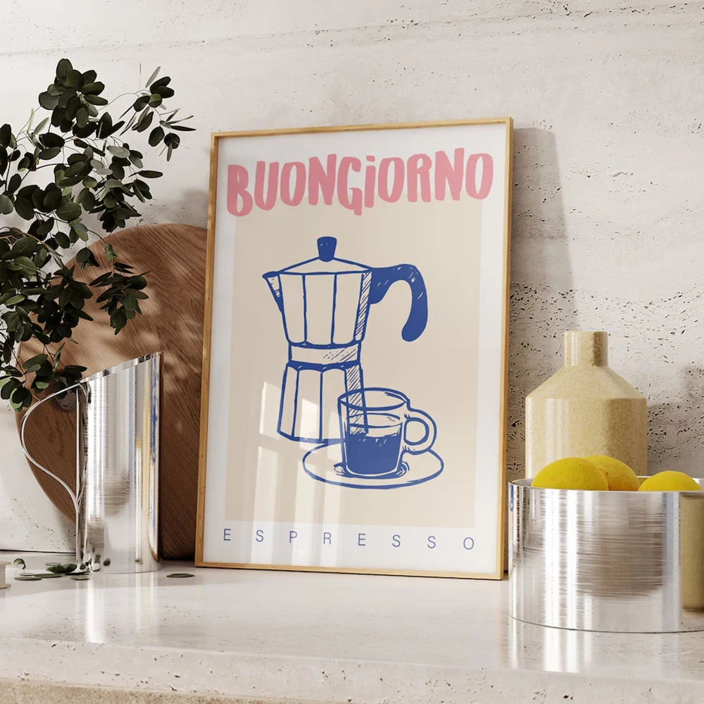 Modern Coffee Espresso Wall Ar - огляд і ціна Custom Map Poster
