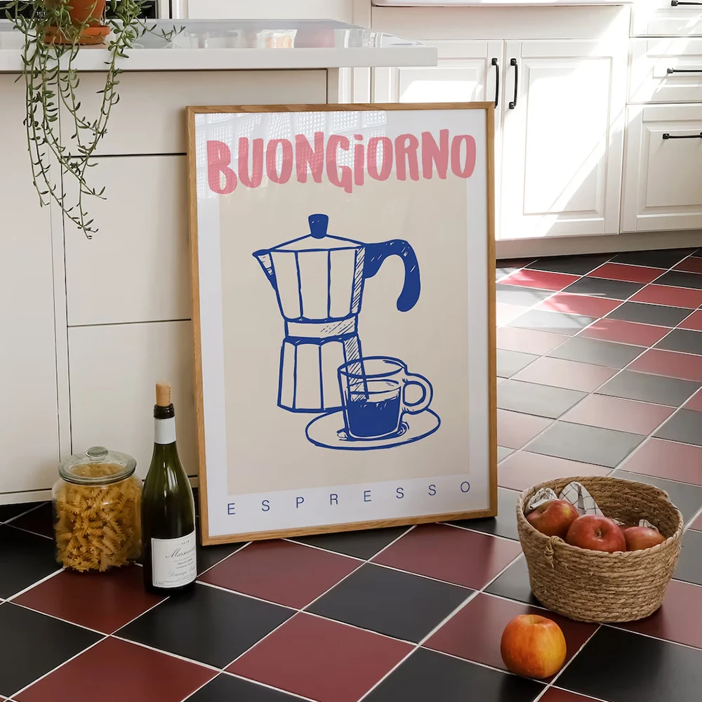 Modern Coffee Espresso Wall Ar - огляд і ціна Custom Map Poster