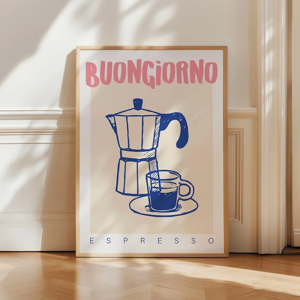 Modern Coffee Espresso Wall Ar - огляд і ціна Custom Map Poster