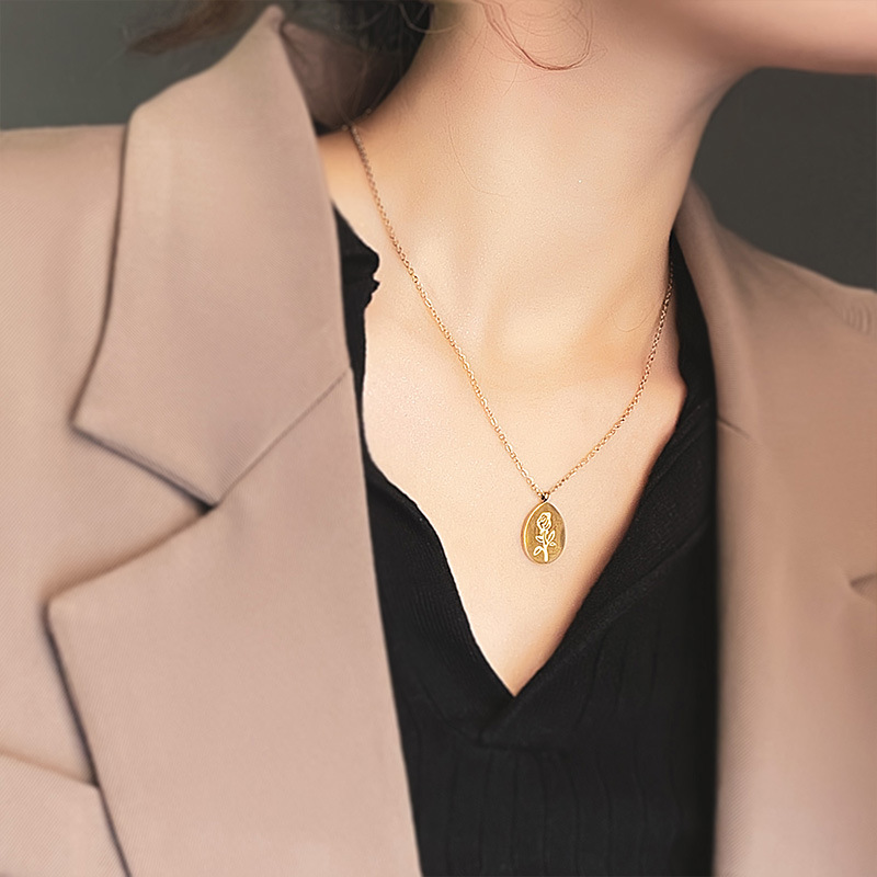 Stainless Steel Necklaces Fema - огляд і ціна Birth Flower Necklace