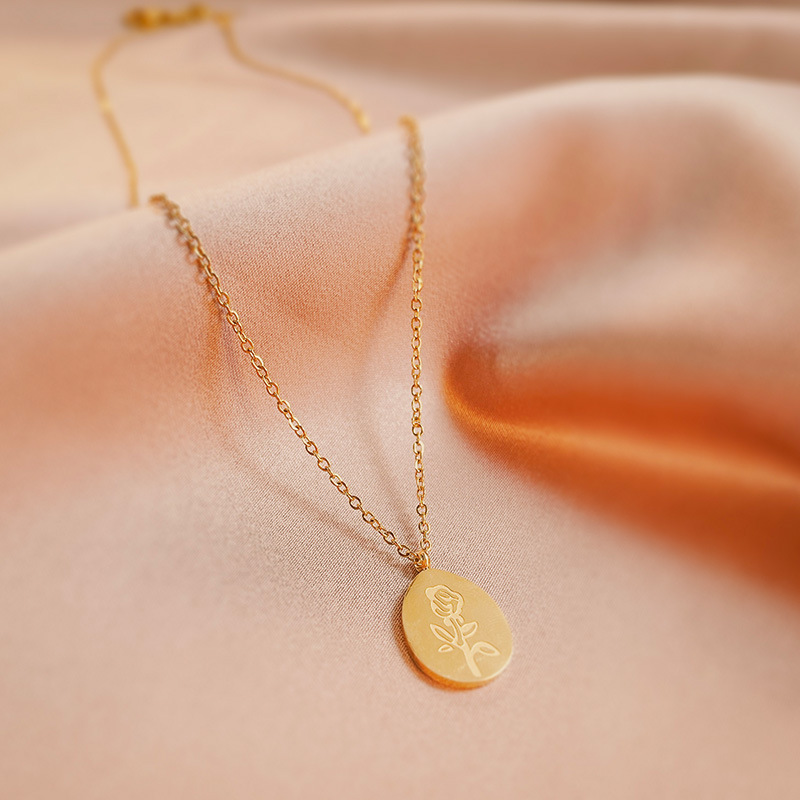 Stainless Steel Necklaces Fema - огляд і ціна Birth Flower Necklace