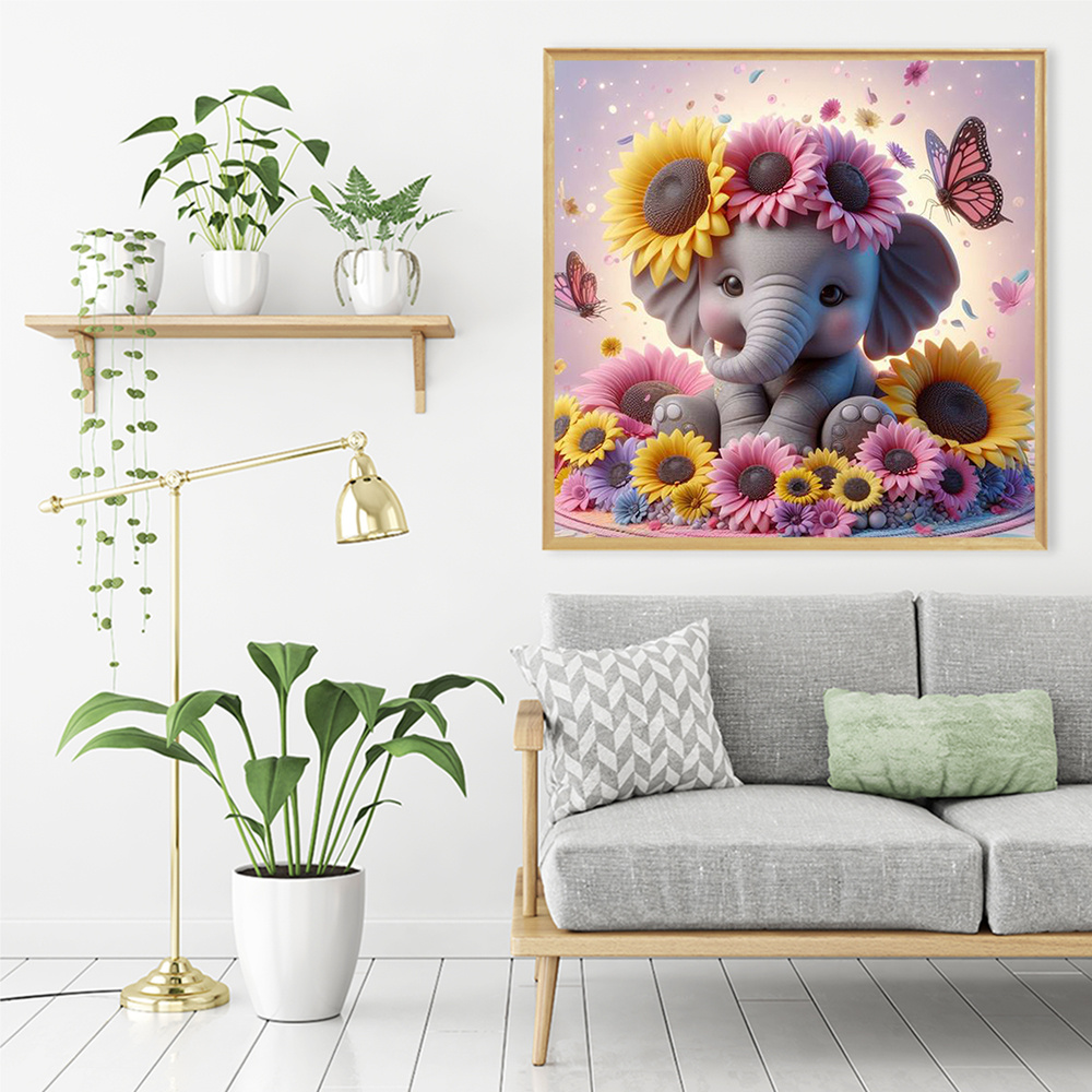 Evershine Elephant Diamond Pai - огляд і ціна Photo Mosaic Print