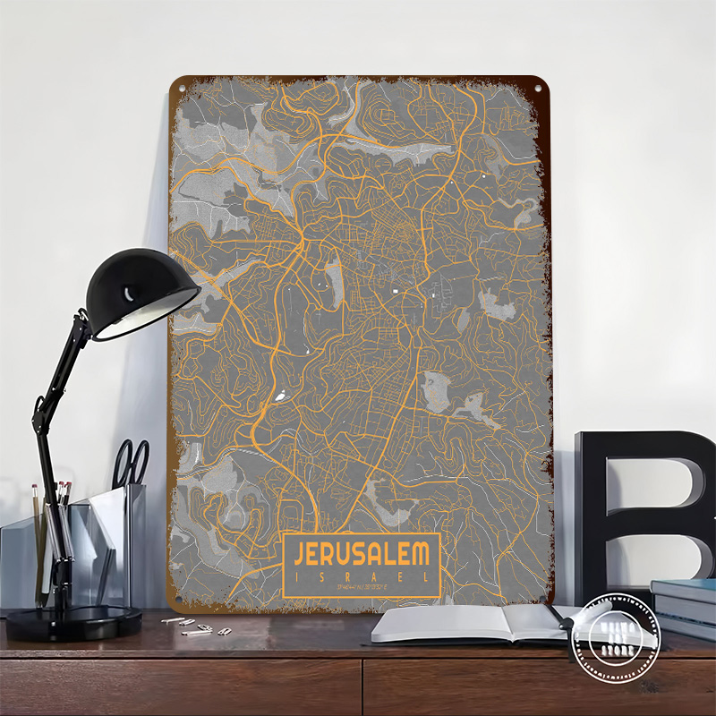 Jerusalem City Map Israel Bauh - огляд і ціна Custom Map Poster
