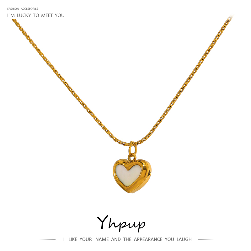 Yhpup Cute Heart Natural Shell - огляд і ціна Birth Flower Necklace