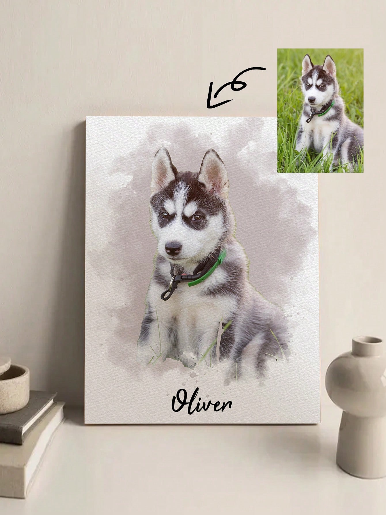 Customized Watercolor Pet Port - огляд і ціна Pet Portrait Custom