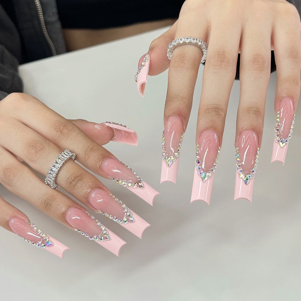 24pcs Long Ballet False Nails  - огляд і ціна Pressed Flower Art