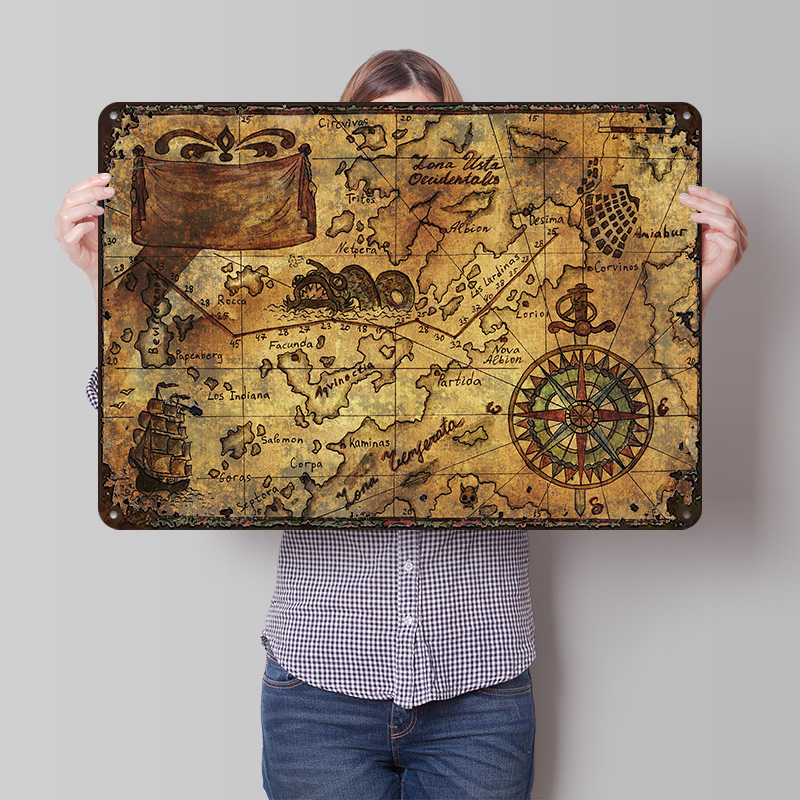 Vintage Map of the World Print - огляд і ціна Custom Map Poster